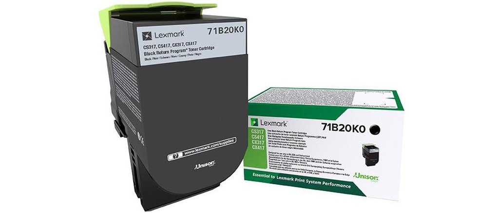 [34164] [71B20K0] LEXMARK TONER 71B20K0 NEGRO