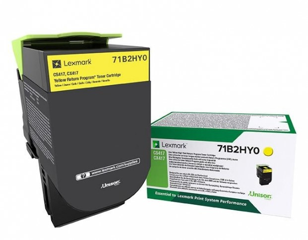 [35358] [71B2HY0] Lexmark CS/CX 417, 517 Cartucho de toner amarillo Alto Rendimiento Retornable
