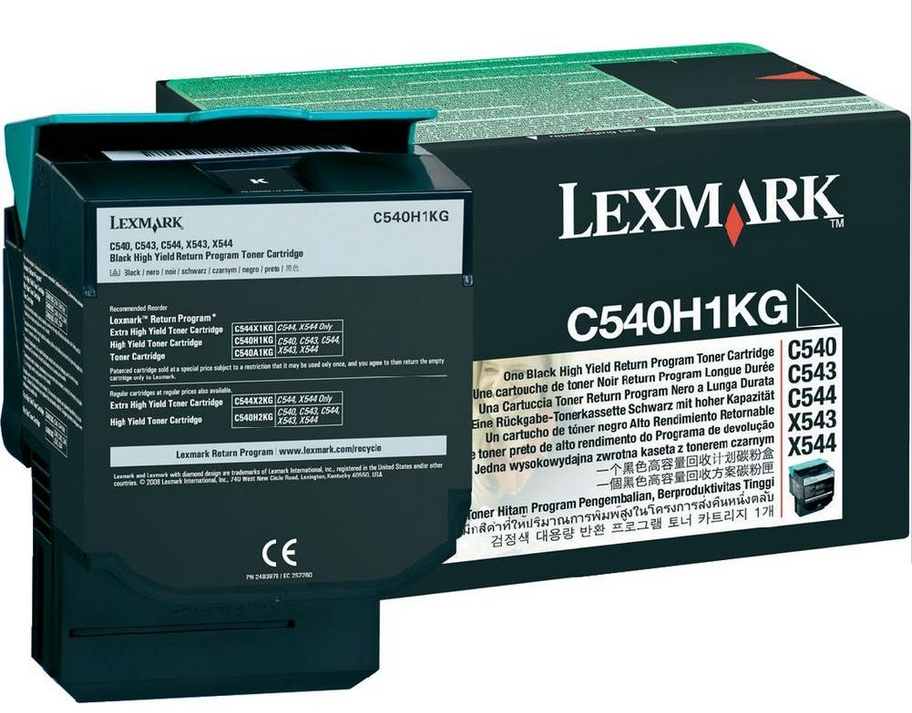 [12557] [C540H1KG] LEXMARK C540/543/544 Toner Negro Retornable Alto rendimiento