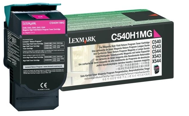 LEXMARK C540/543/544 Toner Magenta Retornable Alto rendimiento