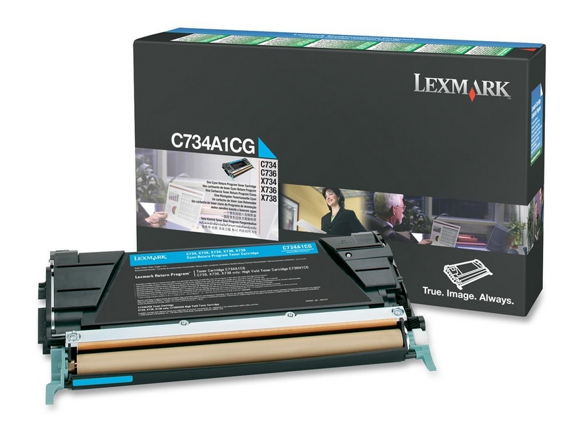 LEXMARK C-734/736, X-734/736/738 Toner Cian Retornable