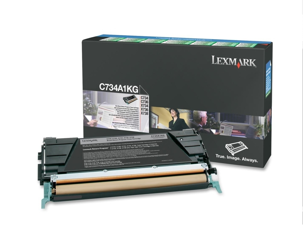 LEXMARK C-734/736, X-734/736/738 Toner Negro Retornable