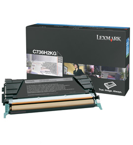 Lexmark C736, X736, X738 Cartucho de toner negro Alto Rendimiento (12K)