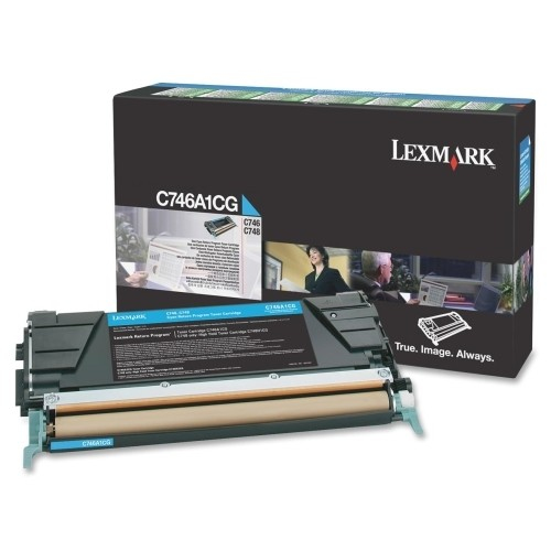 LEXMARK 746DN/746DTN/746N/748DE/748DTE/748E Cartucho de toner Cian Retornable