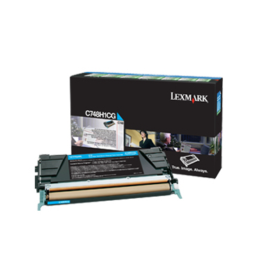 [18052] [C748H1CG] LEXMARK C748 Cartucho de toner cian Alto Rendimiento Retornable