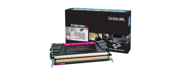 [35707] [X748H1MG] Lexmark X748 Cartucho de toner magenta Alto Rendimiento Retornable