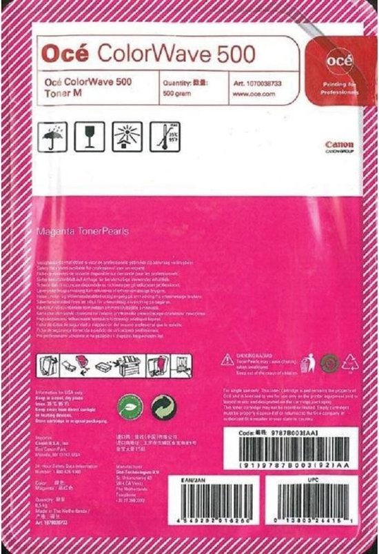 [37067] [1070038733/1070088884] OCE Toner Magenta 500 Gramo para OCE ColorWave 500