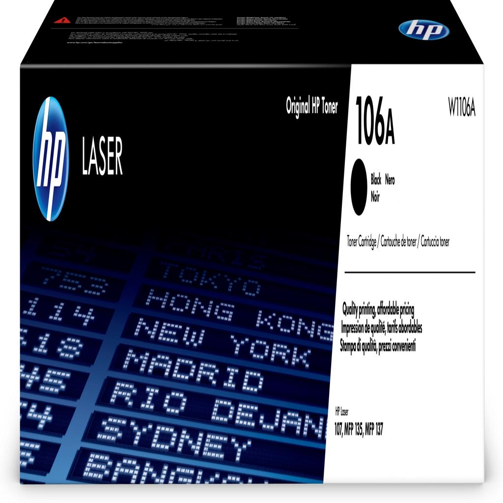 HP Laser 107a/w, MFP 135a toner negro 106A