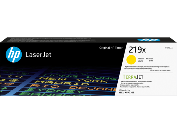 [59457] [W2192X] HP 219X High Yield Yellow Original LaserJet Toner Cartridge