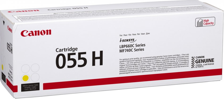 [37546] [3017C002] CANON Toner 055H Y: amarillo LBP663 LBP664 MF742 MF744 MF745 MF746 alta capacidad