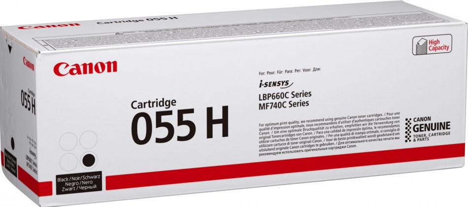 [37545] [3020C002] CANON Toner 055H BK: negro LBP663 LBP664 MF742 MF744 MF745 MF746 alta capacidad