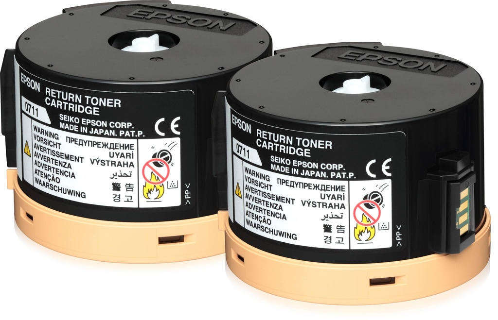 [15584] [C13S050711] Epson Aculaser AL-M200DN/M200DW Toner Negro Retornable (Pack 2)