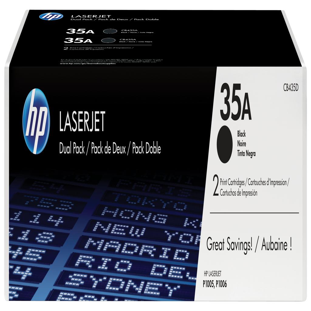 [14706] [CB435AD] HP Laserjet P1005/1006/1007/1009 Toner Negro (Pack 2) DESC