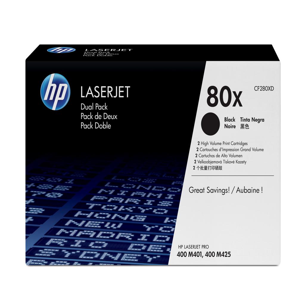 [15775] [CF280XD] HP nº80X Toner Negro Pack 2