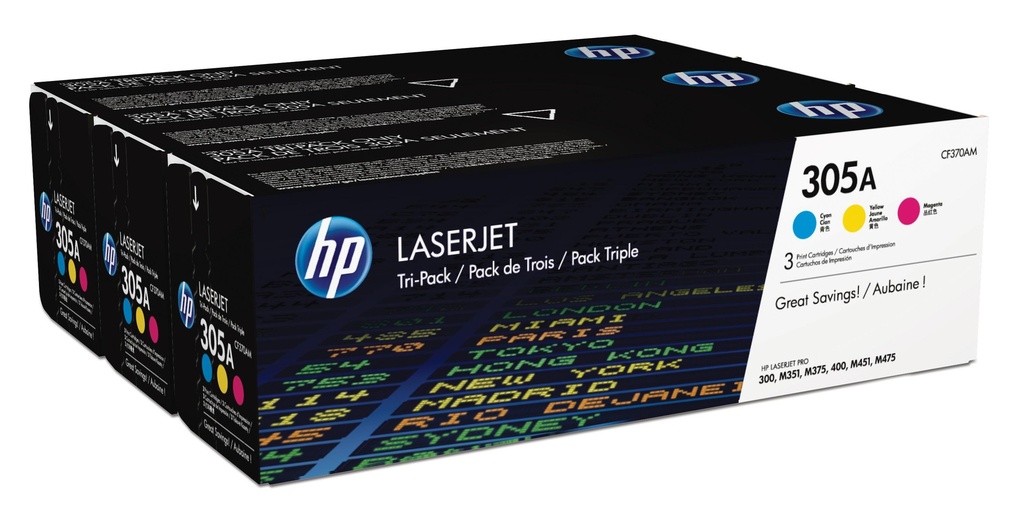 [18992] [CF370AM] HP TONER LASER TRICOLOR 305A