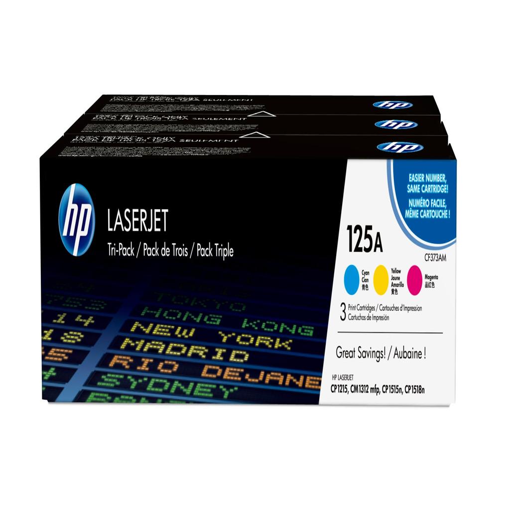 [18514] [CF373AM] HP CP1515n Toner 125A Pack 3 colores CYM