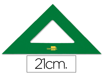 [43370] Escuadra liderpapel 21 cm acrilico verde