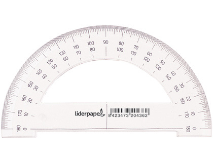 [20436] Semicirculo liderpapel 14 cm plastico