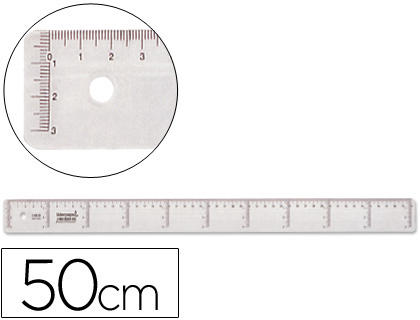 [20428] Regla liderpapel plastico cristal 50 cm