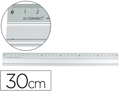 [17908] Regla q-connect metalica aluminio 30 cm