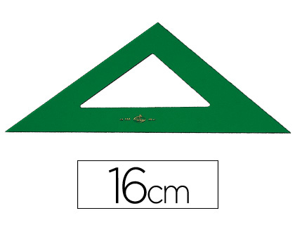 [2879] Escuadra faber castell 16 cm plastico verde