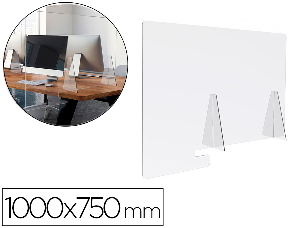 [159809] Pantalla de proteccion archivo 2000 sobremesa metacrilato transparente 1000x750 mm