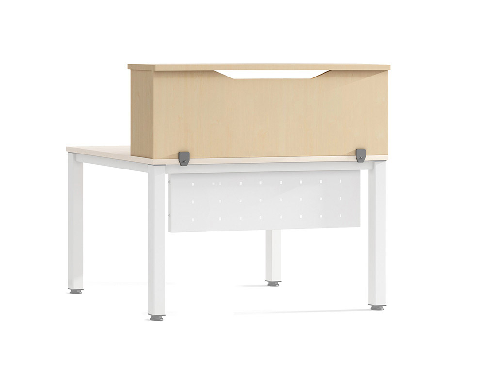 [150666] Mostrador de altillo rocada valido para mesas work metal executive 120x30x40 cm acabado aa01 haya/haya