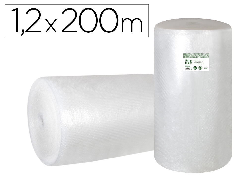 [166170] Plastico burbuja liderpapel ecouse 1.20x200m 30% de plastico reciclado