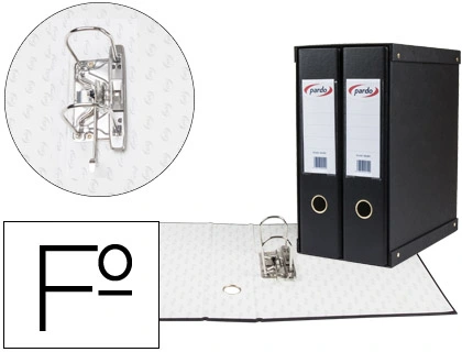 [75410] Modulo pardo 2 archivadores de palanca folio 2 anillas de 70 mm negro 350x180x300 mm