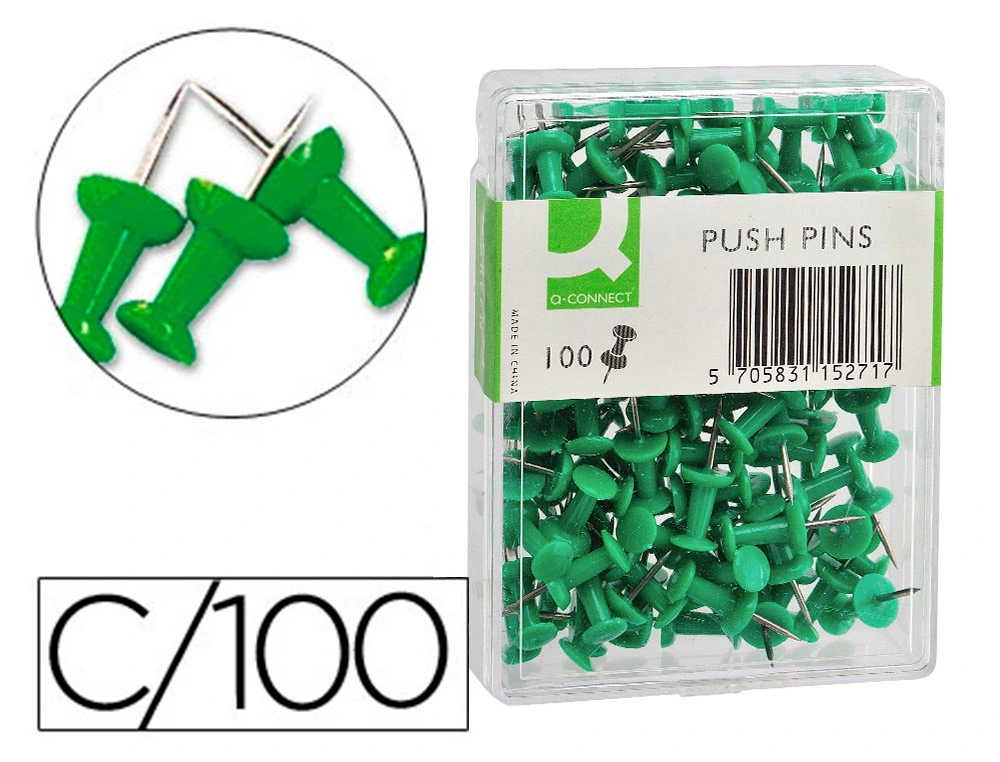 Señalizador de planos q-connect verde caja de 100 unidades