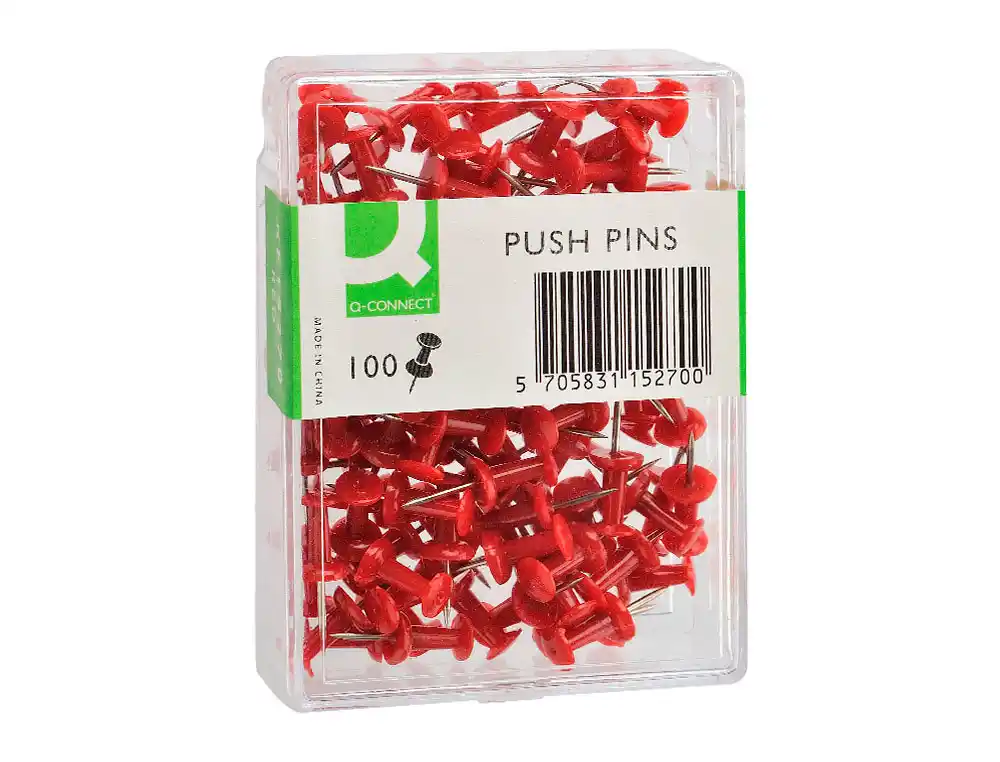 Señalizador de planos q-connect rojo caja de 100 unidades