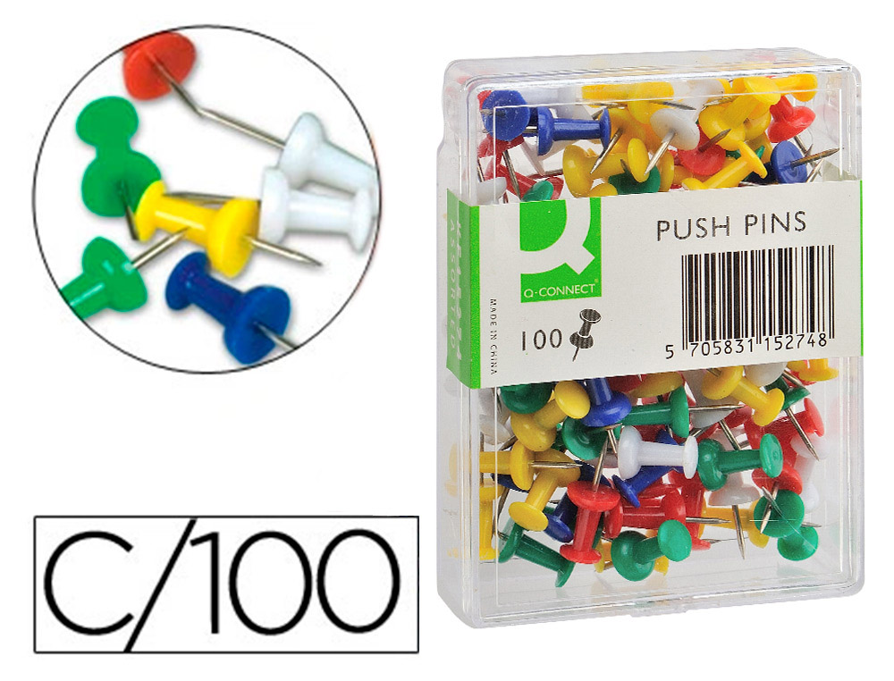 [16523] Señalizador de planos q-connect caja de 100 unidades colores surtidos