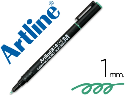 [13503] Rotulador artline retroproyeccion punta fibra permanente ek-854 verde -punta redonda 1 mm