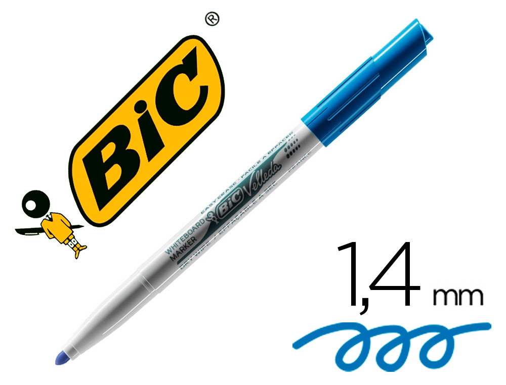 [7524] Rotulador bic velleda para pizarra azul punta redonda 1,4 mm