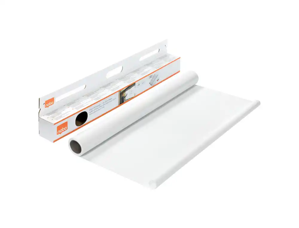 Hoja de borrado en seco nobo instant blanco liso 600x800 mm rollo de 25 unidades