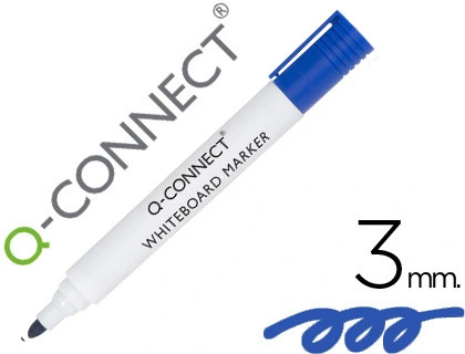 [78930] Rotulador q-connect pizarra blanca color azul punta redonda 3 mm