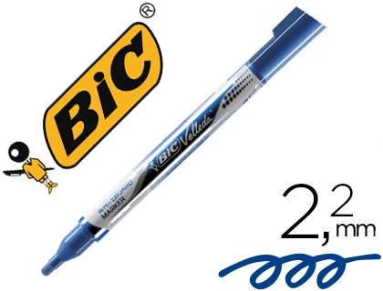 [75318] Rotulador bic velleda liquid pocket punta redonda 2,2 mm azul