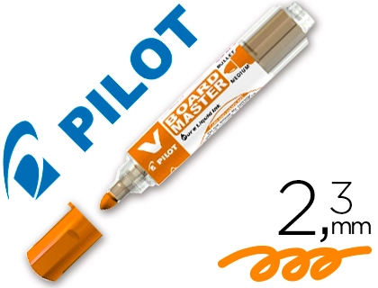 [47186] Rotulador pilot v board master para pizarra blanca naranja tinta liquida trazo 2,3mm