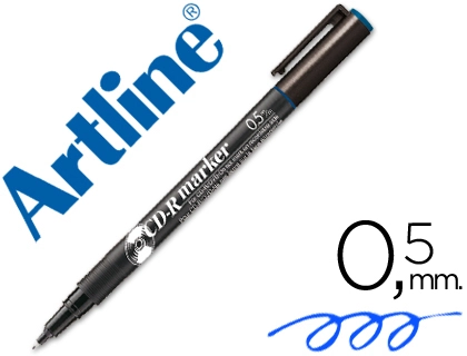 [26966] Rotulador artline para cd punta de fibra permanente ek-883 azul -punta redonda 0.5 mm