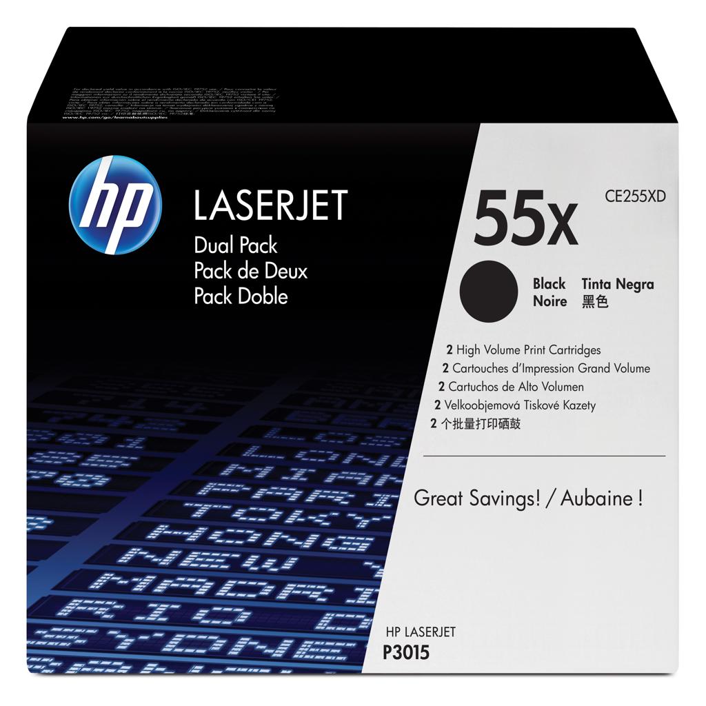 HP Laserjet P3011/P3015/M521 Toner Negro, 12.500 Paginas (Pack 2)