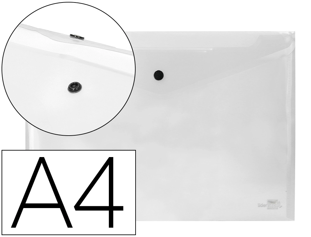 [19987] Carpeta liderpapel dossier broche 34044 polipropileno din a4 incolora 50 hojas