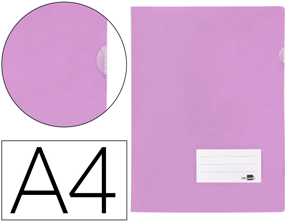 [11343] Carpeta liderpapel dossier a4 uñero lavanda opaco