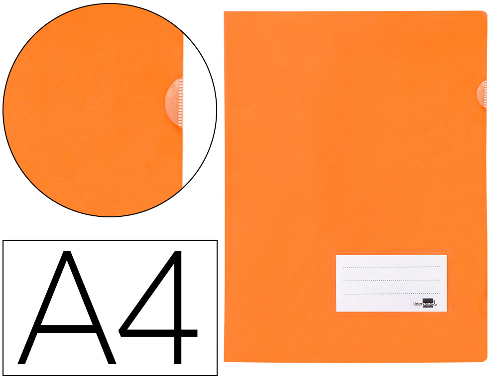 [11342] Carpeta liderpapel dossier a4 uñero naranja fluor opaco