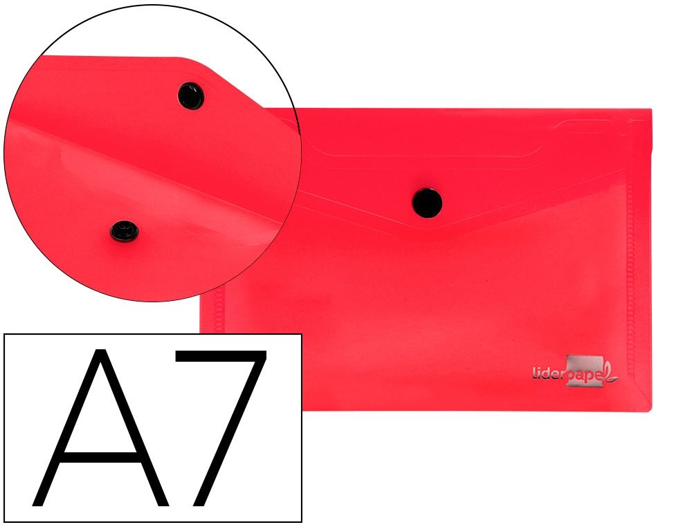 [11291] Carpeta liderpapel dossier broche polipropileno din a7 rojo translucido