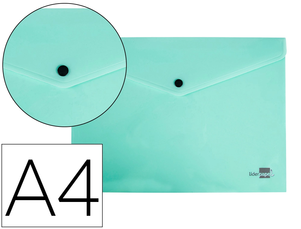 [11288] Carpeta liderpapel dossier broche polipropileno din a4 verde manzana opaco 50 hojas