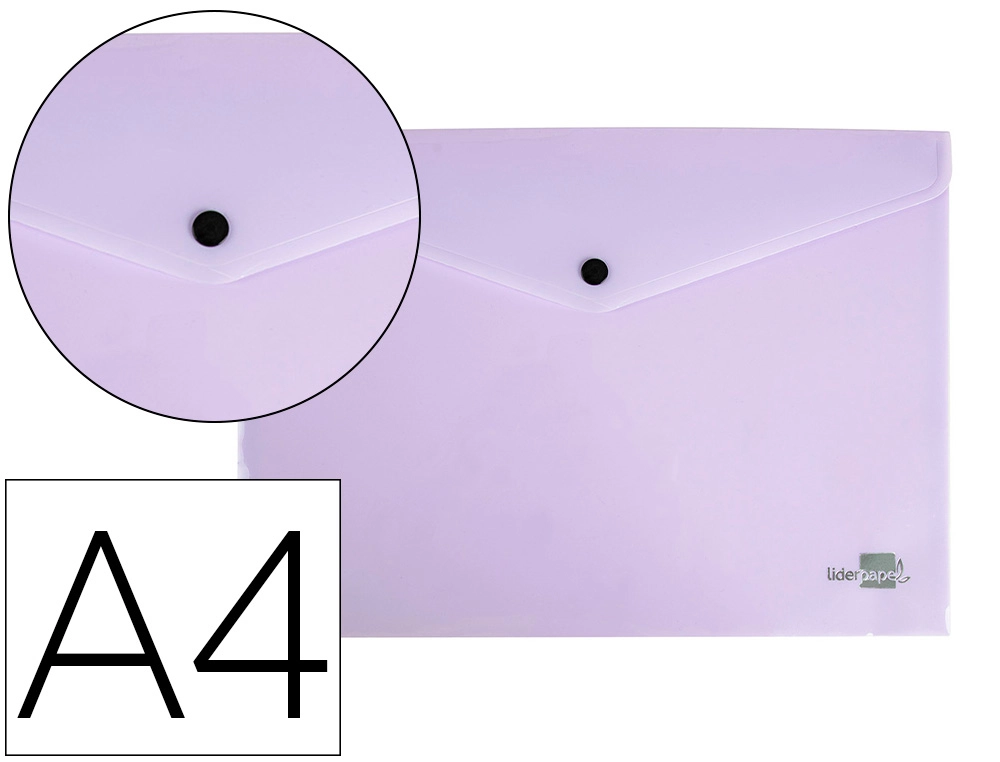 [11286] Carpeta liderpapel dossier broche polipropileno din a4 lavanda opaco 50 hojas