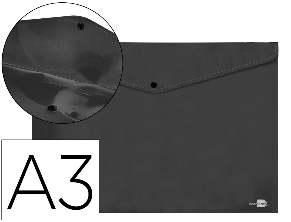 [11060] Carpeta liderpapel dossier broche 44243 polipropileno din a3 negro opaco