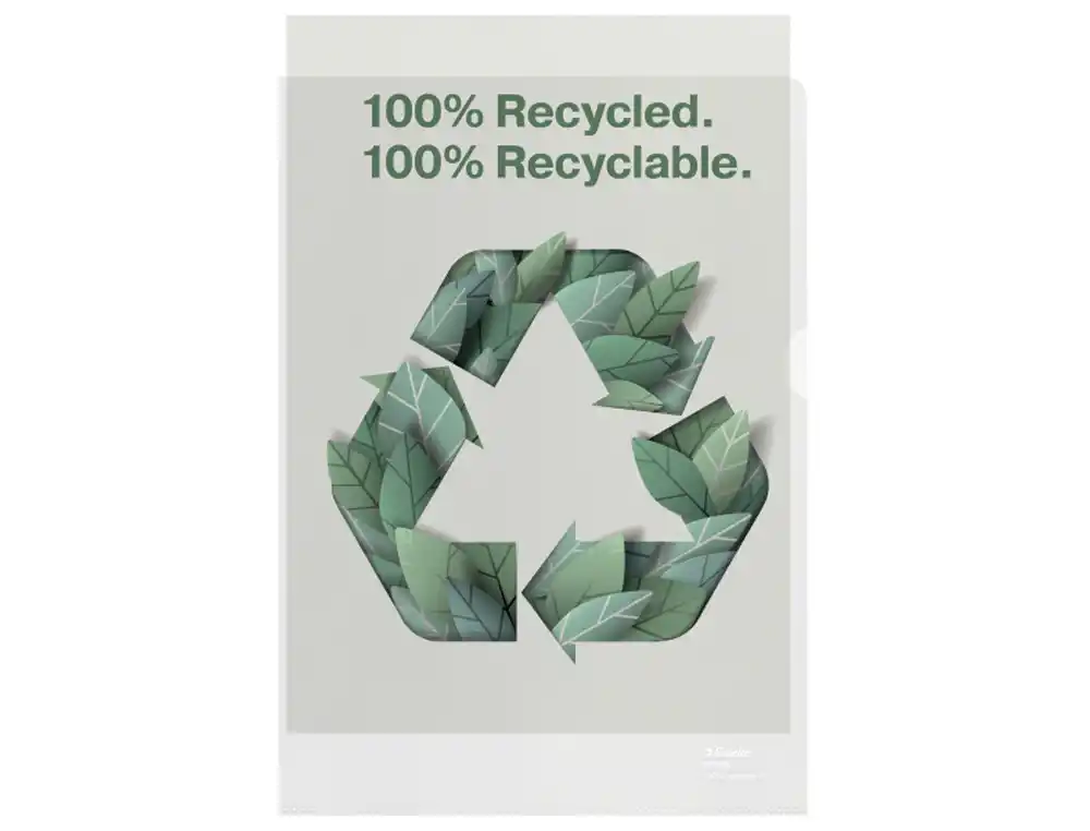 [242822] Carpeta dossier uñero esselte din a4 polipropileno reciclado 100 mc piel de naranja transparente caja de