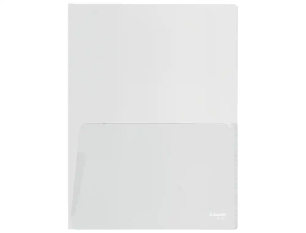 [242816] Carpeta dossier esselte din a4 dos bolsas canguro polipropileno 180 mc transparente bolsa de 5