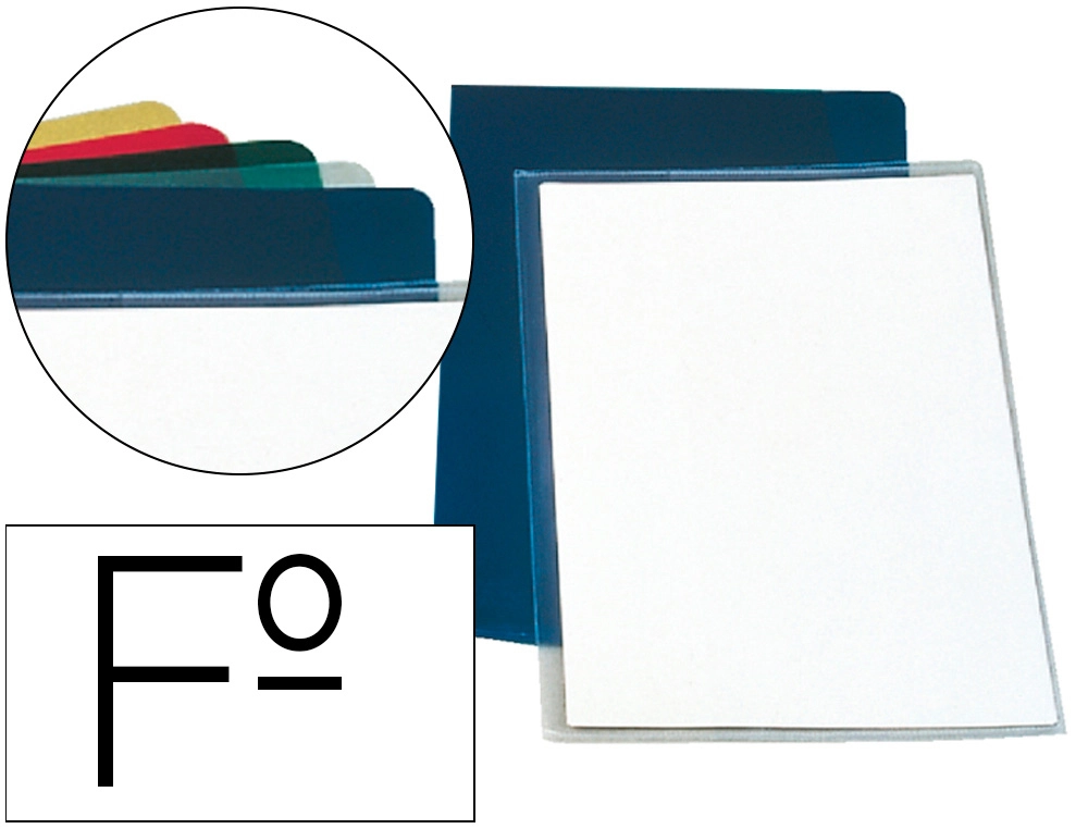 [168021] Carpeta dossier uñero plastico esselte folio pvc transparente 180 mc caja de 100 unidades
